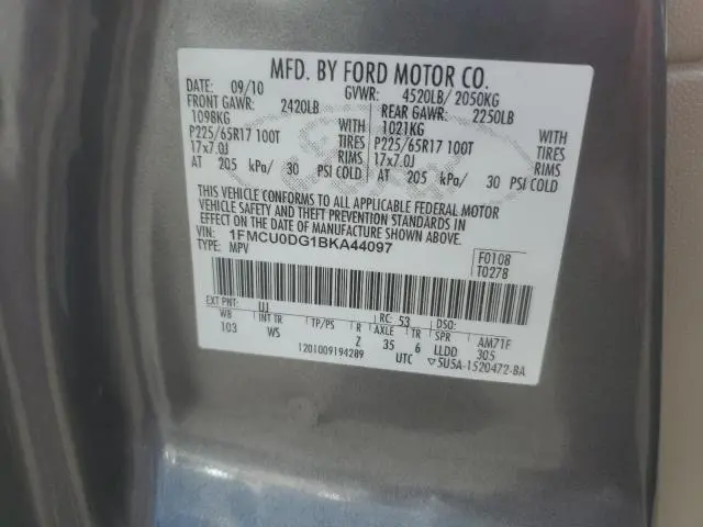 2011 FORD ESCAPE XLT  