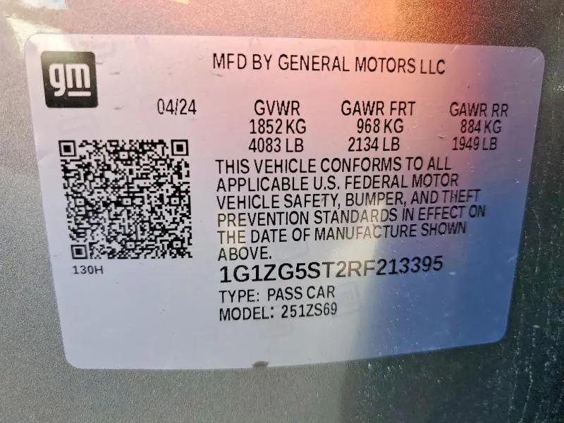 2024 CHEVROLET MALIBU RS  