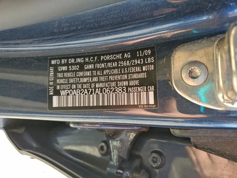 2010 PORSCHE PANAMERA S  