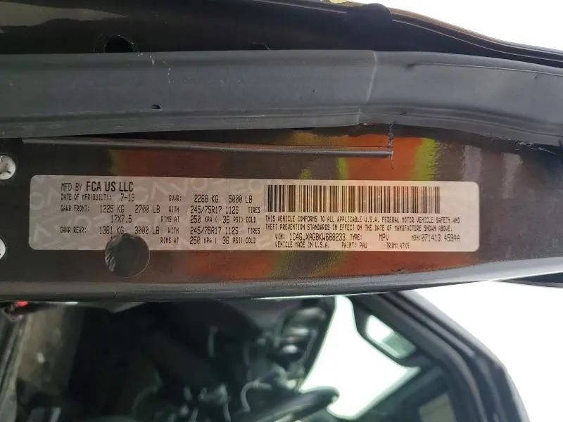 2019 JEEP WRANGLER SPORT  