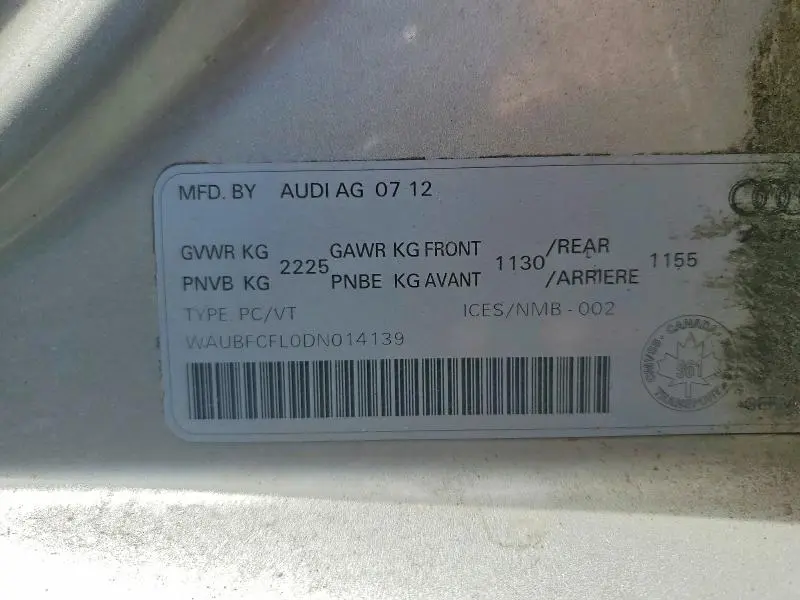 2013 AUDI A4 PREMIUM  