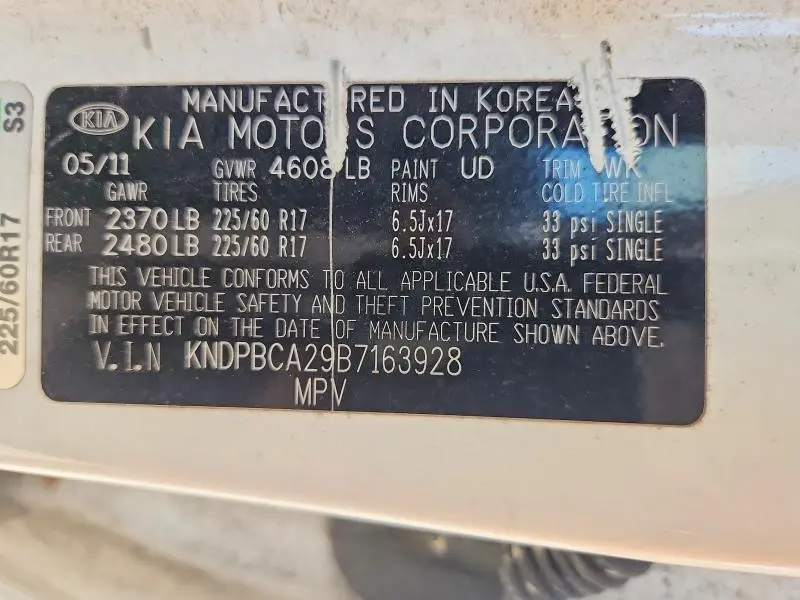 2011 KIA SPORTAGE LX  