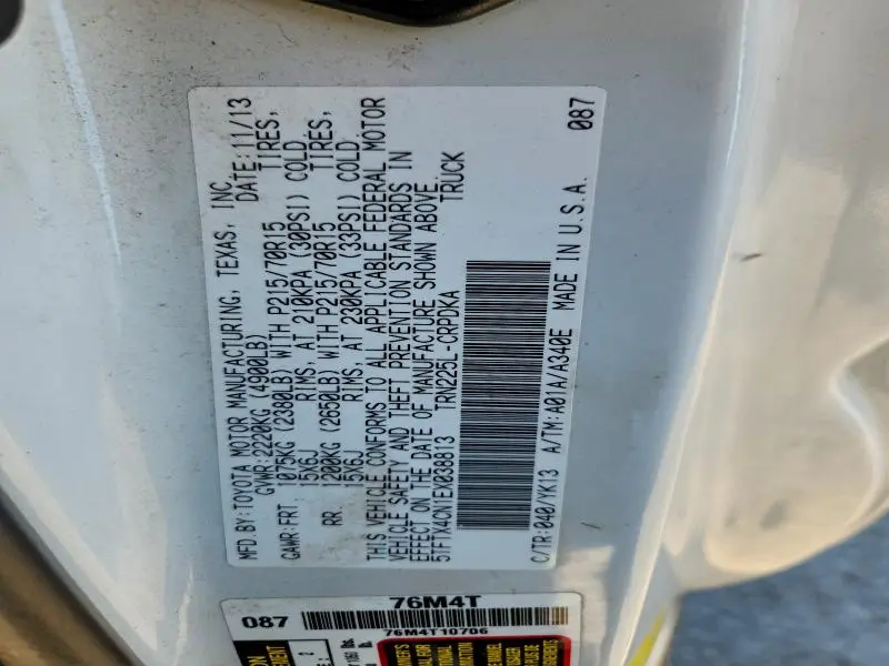 2014 TOYOTA TACOMA ACCESS CAB  