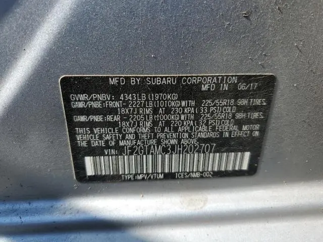 2018 SUBARU CROSSTREK LIMITED  