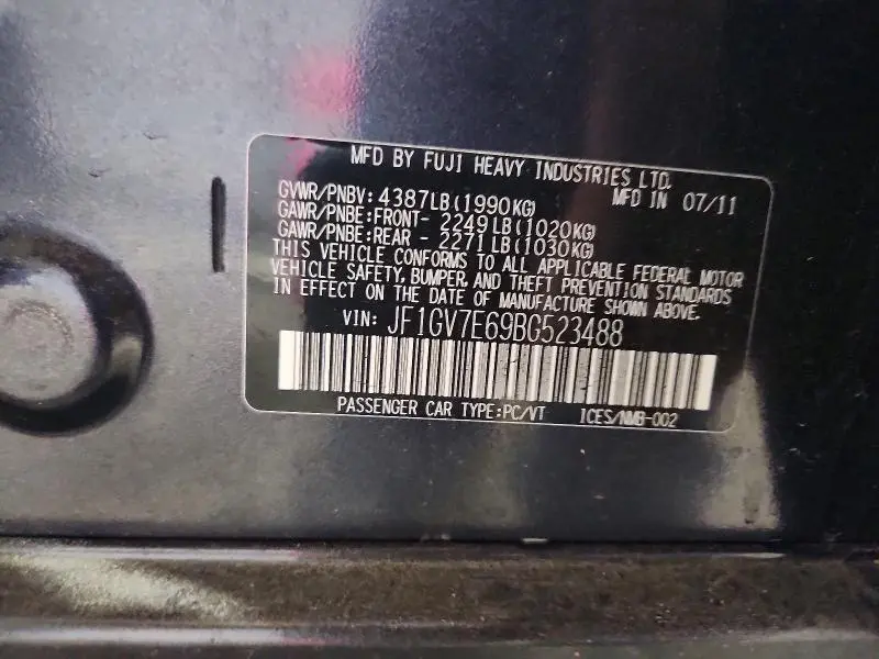 2011 SUBARU IMPREZA WRX  