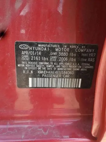 2014 HYUNDAI ELANTRA SE  