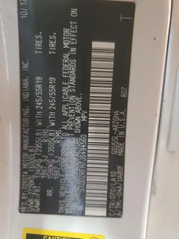 2018 TOYOTA HIGHLANDER LIMITED  