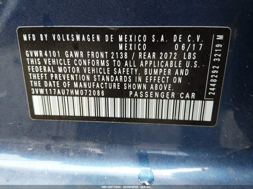 2017 VOLKSWAGEN GOLF TSI S 4-DOOR/TSI WOLFSBURG EDITION 4-DOOR