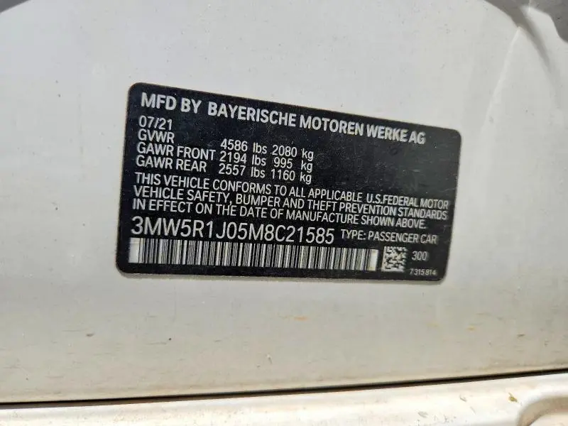 2021 BMW 330I   