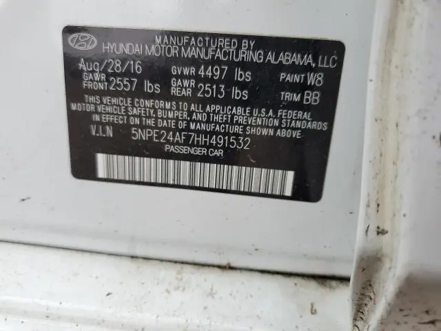 2017 HYUNDAI SONATA SE  
