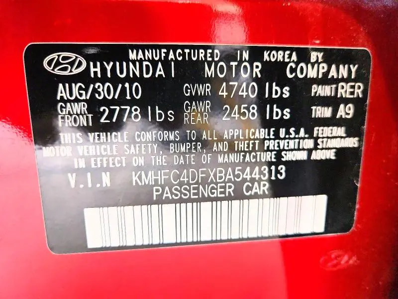 2011 HYUNDAI AZERA LIMITED  