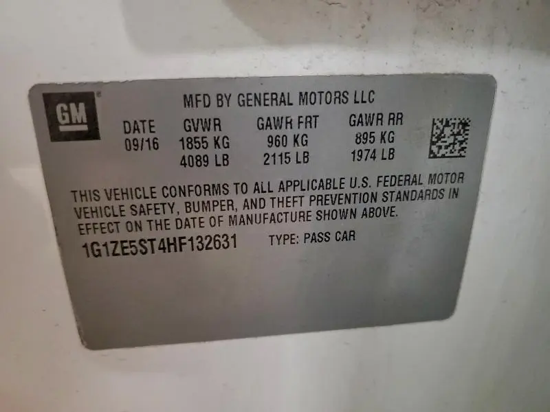 2017 CHEVROLET MALIBU LT  