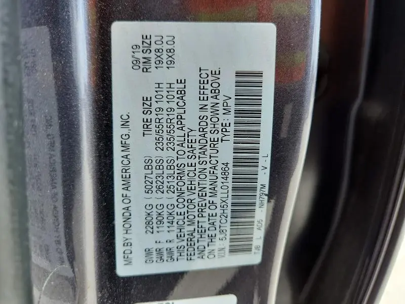 2020 ACURA RDX TECHNOLOGY  