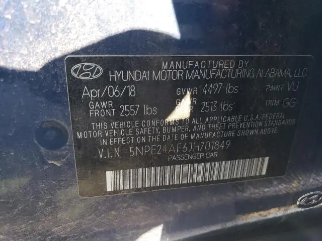 2018 HYUNDAI SONATA SE  