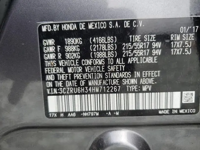 2017 HONDA HR-V LX  