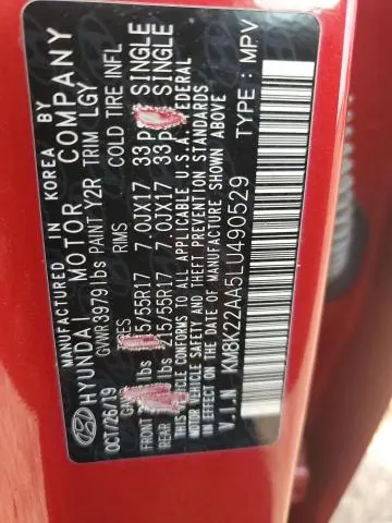 2020 HYUNDAI KONA SEL  