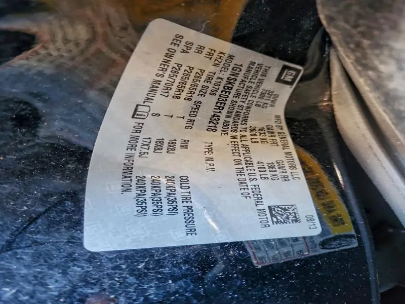 2014 CHEVROLET TAHOE K1500 LT  