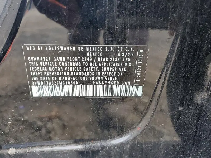 2015 VOLKSWAGEN JETTA SE  