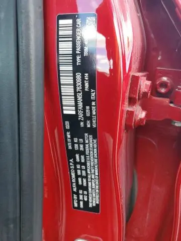 2020 ALFA ROMEO GIULIA   