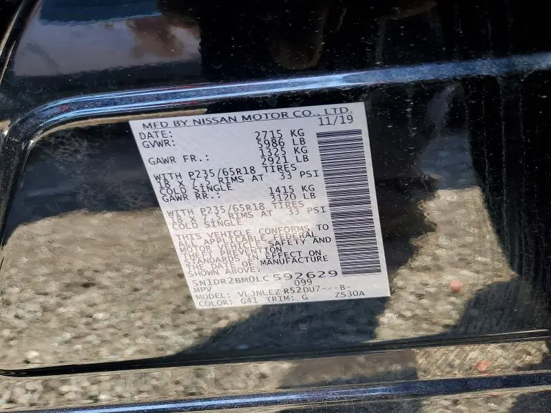 2020 NISSAN PATHFINDER SV  
