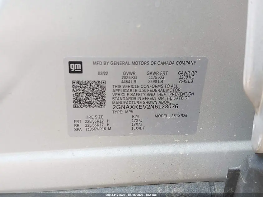 2022 CHEVROLET EQUINOX FWD LT