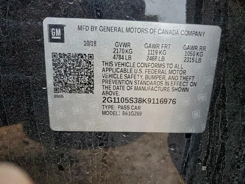 2019 CHEVROLET IMPALA PREMIER  