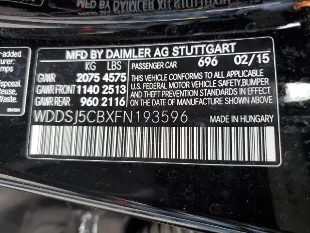 2015 MERCEDES-BENZ CLA 45 AMG  