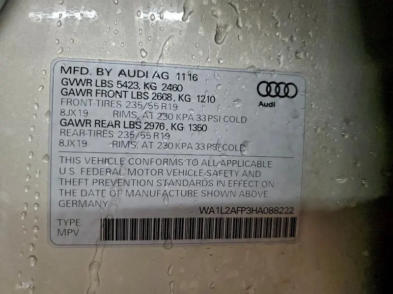 2017 AUDI Q5 PREMIUM PLUS  