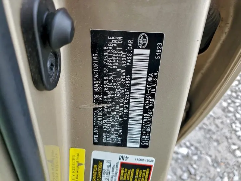 2011 TOYOTA CAMRY BASE  