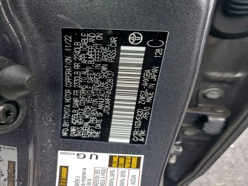 2022 TOYOTA PRIUS PRIME LE  