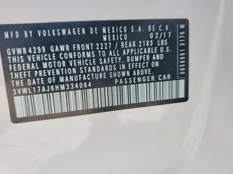2017 VOLKSWAGEN JETTA SEL  