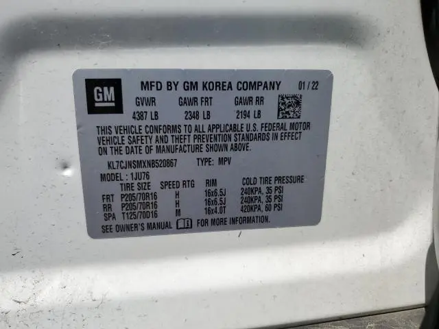 2022 CHEVROLET TRAX LS  