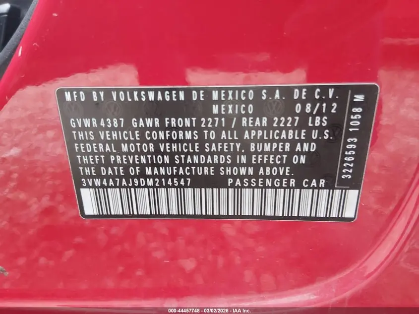 2013 VOLKSWAGEN JETTA GLI AUTOBAHN