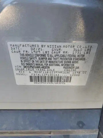 2021 NISSAN KICKS SV  