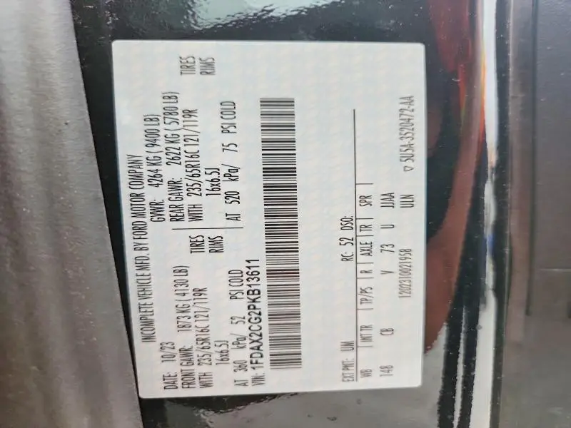 2023 FORD TRANSIT T-350  