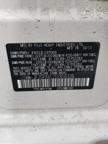 2013 SUBARU XV CROSSTREK 2.0 PREMIUM  