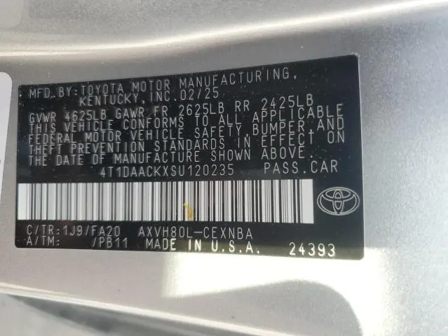2025 TOYOTA CAMRY XSE