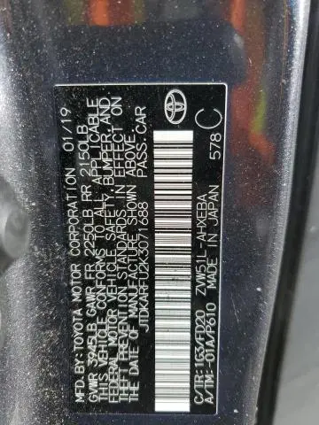 2019 TOYOTA PRIUS 