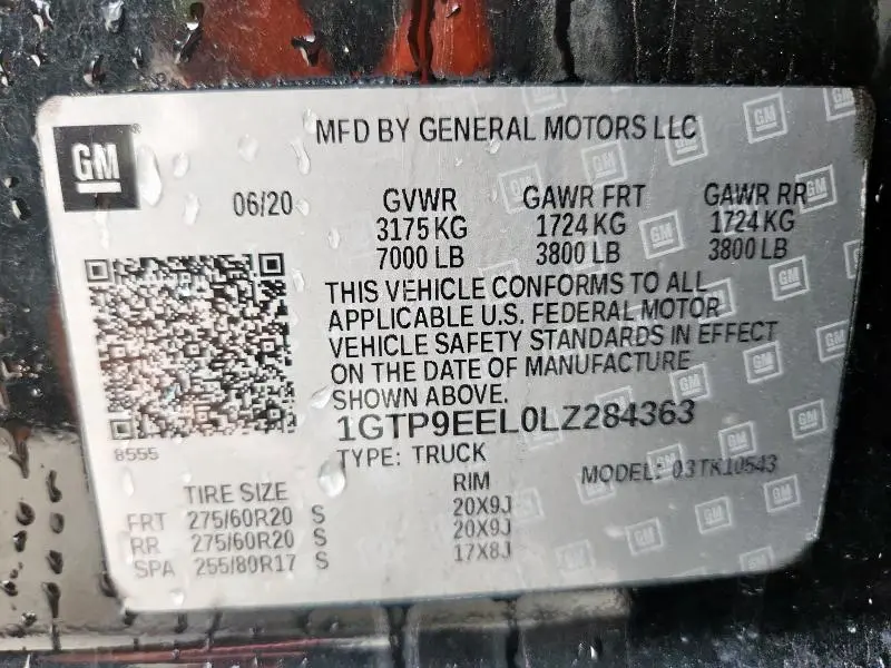 2020 GMC SIERRA K1500 AT4  