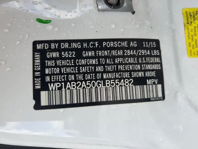 2016 PORSCHE MACAN S  