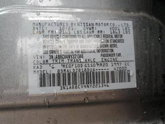 2022 NISSAN SENTRA SV  