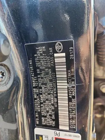 2012 TOYOTA CAMRY BASE  