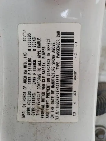 2017 HONDA ACCORD SPORT  