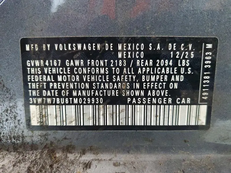 2026 VOLKSWAGEN JETTA SE  