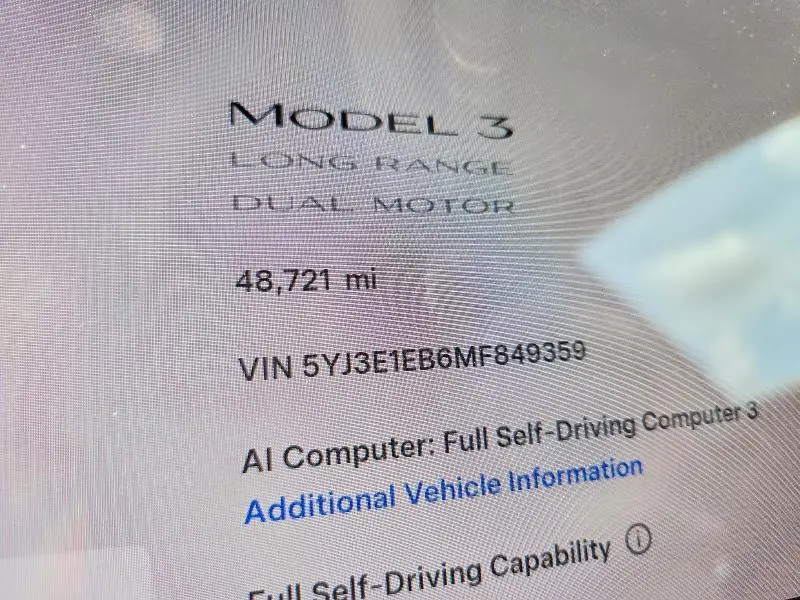 2021 TESLA MODEL 3   