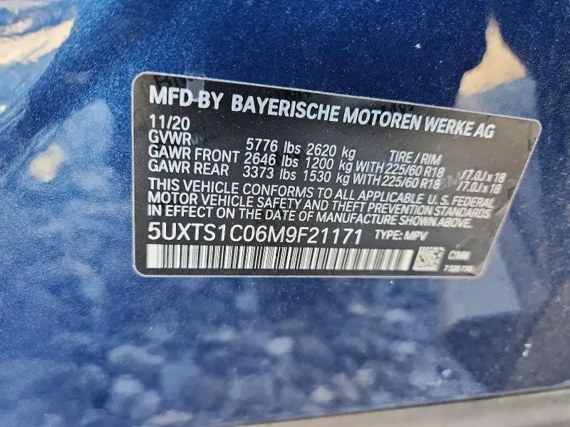 2021 BMW X3 XDRIVE30E  