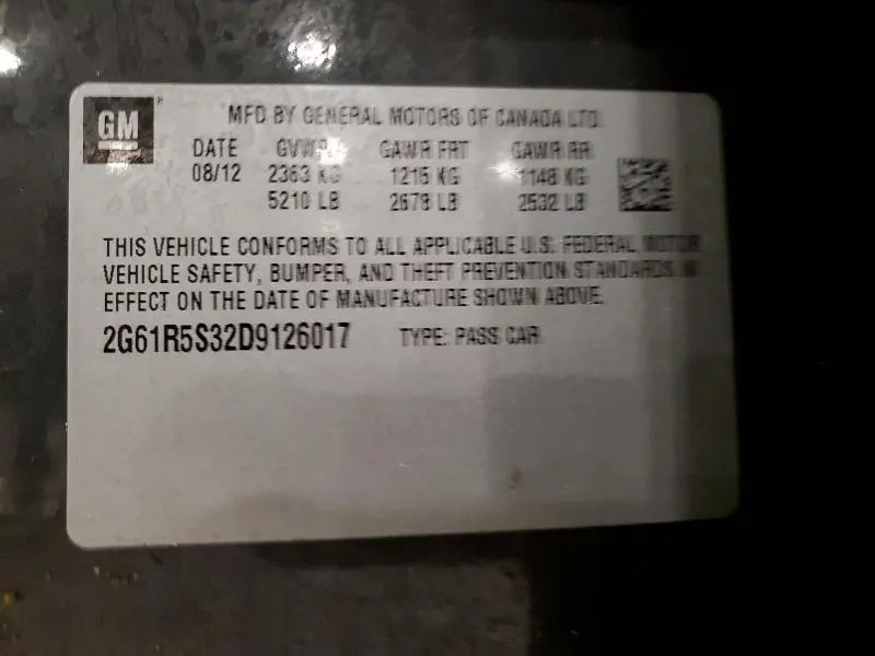 2013 CADILLAC XTS LUXURY COLLECTION  