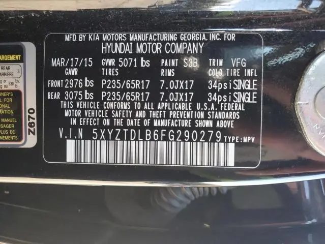 2015 HYUNDAI SANTA FE SPORT   