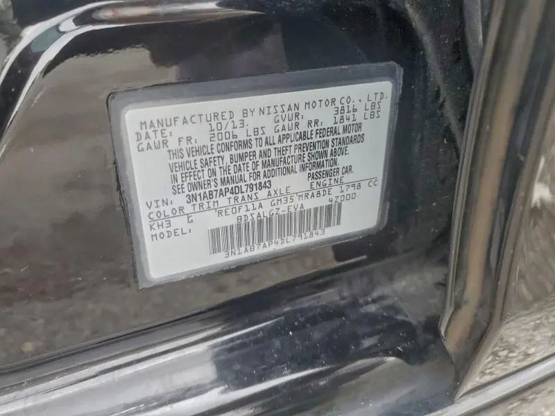 2013 NISSAN SENTRA S  