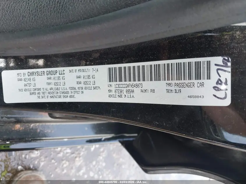 2015 CHRYSLER 200 C